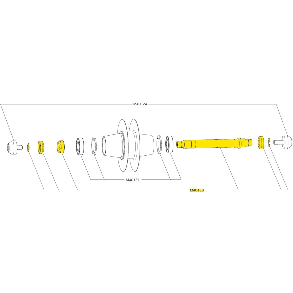 Mavic IO Axle + Setting Screw For Front Wheel Track Hub - M40130 4 Mavic IO Axle + Setting Screw For Front Wheel Track Hub - M40130 - Image 2