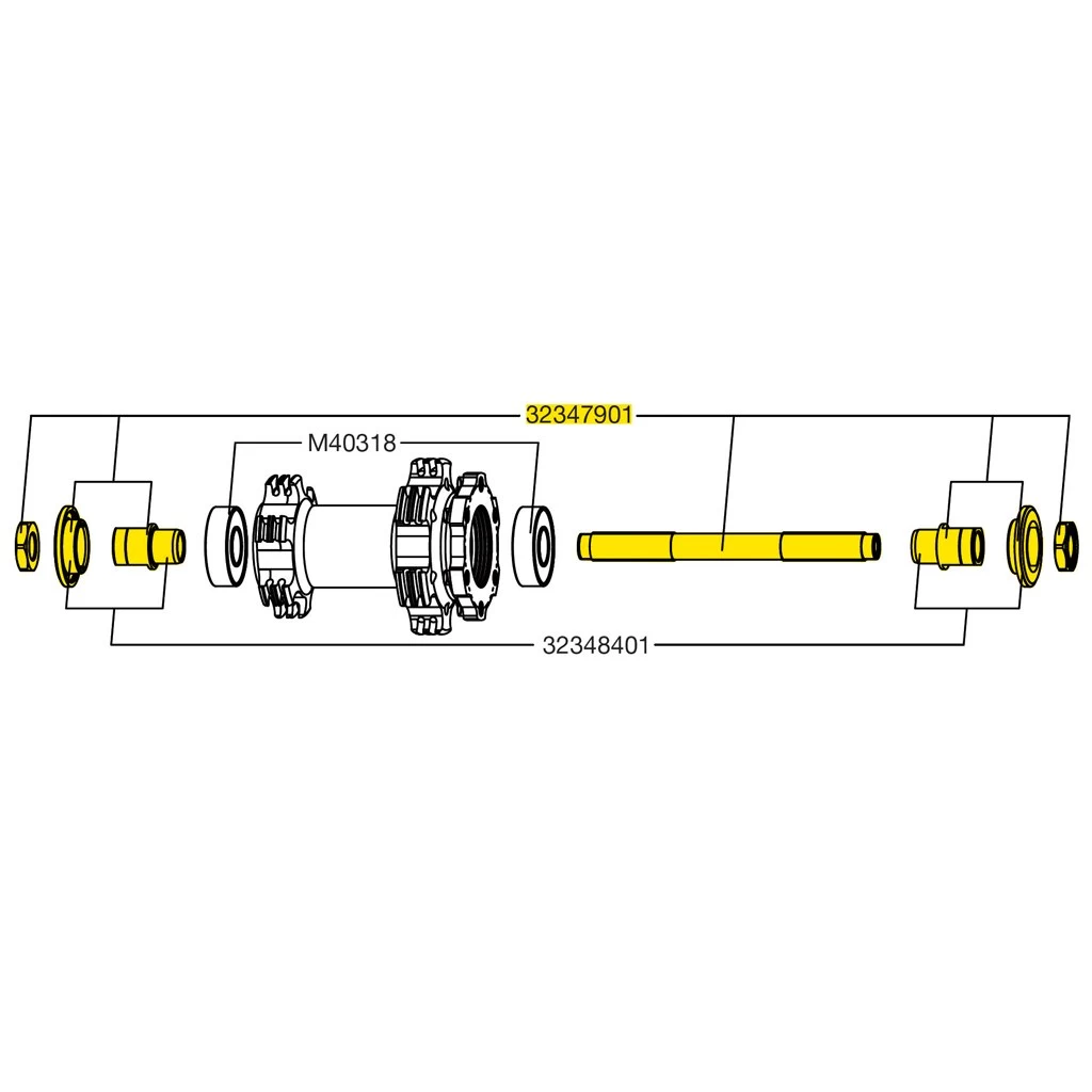 Mavic QRM Front Wheel Axle Incl. Mounting Pars - 32347901 3 Mavic QRM Front Wheel Axle Incl. Mounting Pars - 32347901