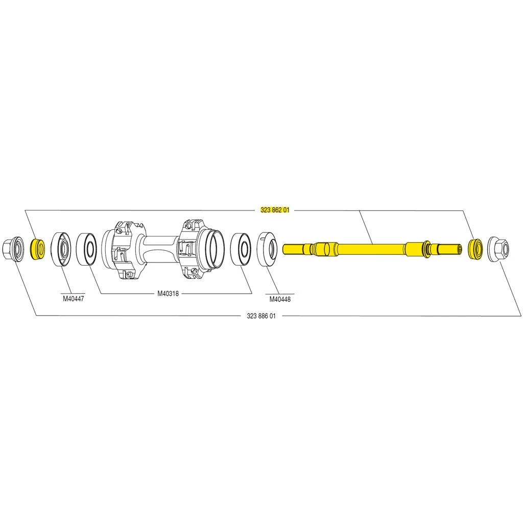 Mavic Rear Wheel Axle + Frame End Stop For Ellipse 2001 - 32386201 3 Mavic Rear Wheel Axle + Frame End Stop For Ellipse 2001 - 32386201