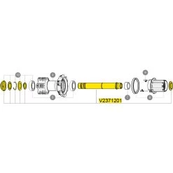 Mavic Rear Wheel QRM Axle Kit 12mm For 135/142/148mm Boost - V2371201