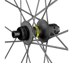 Mavic Cosmic Ultimate T Disc Carbon Wheelset - Tubular - Centerlock - FW: 12x100/QR | RW: 12x142mm/QR - Black -Mavic f90211 rear 02 1001954
