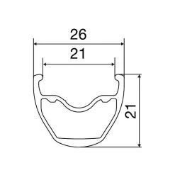 Mavic Crossride FTS-X 26 Front Wheel - 26" | Aluminum | Clincher | 6-Bolt | 15x100mm/QR - Black -Mavic mavic crossride fts x 29 zoll vorderrad 6 loch profil 1537858 1