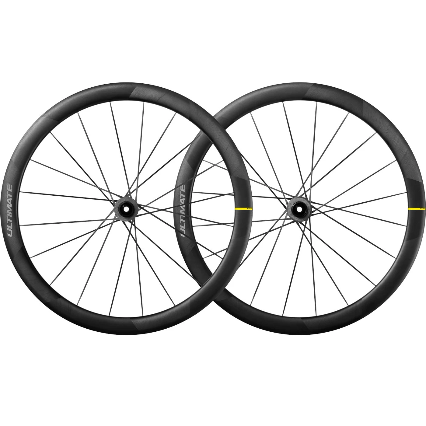 Mavic Cosmic Ultimate Carbon UST Wheelset - Centerlock - FW: 12x100mm | RW: 12x142mm - Shimano HG 3 Mavic Cosmic Ultimate Carbon UST Wheelset - Centerlock - FW: 12x100mm | RW: 12x142mm - Shimano HG