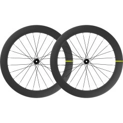 Mavic Cosmic SL 65 Disc Carbon UST Wheelset - Centerlock - FW: 12x100mm/QR | RW: 12x142mm/QR - Shimano HG